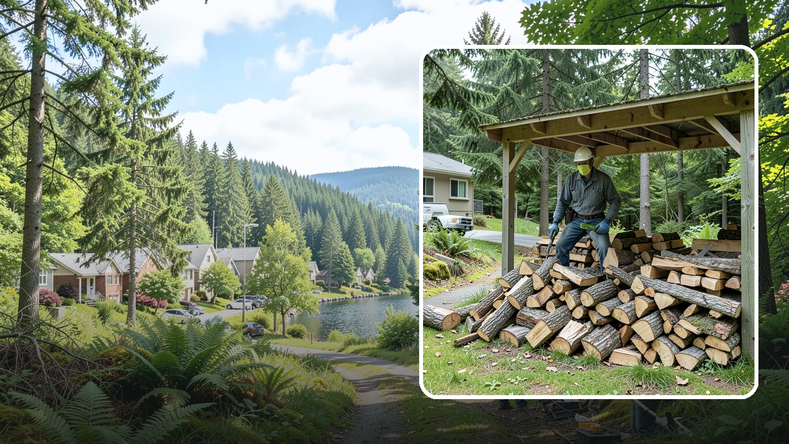 Firewood Management Services in Lake Forest Park, King County, WA - Our firewood management services handle the whole cycle of supply, stacking, storage, and replenishment so you never have to...