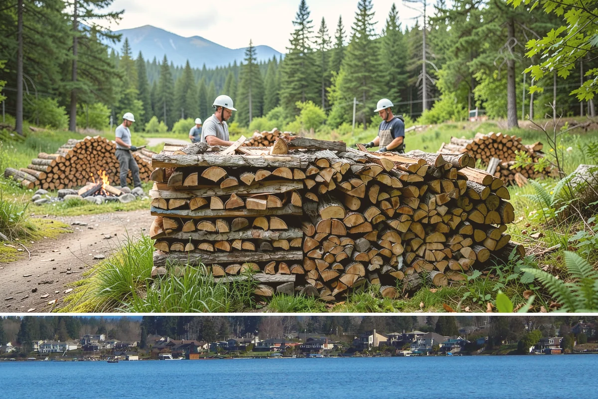 Firewood Management Services in Lake Stevens, Snohomish County, WA - Set up ahead of fall so your full-service supply is managed before the winter heating season.