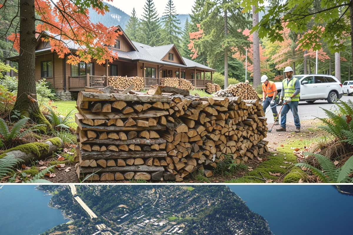 Firewood Management Services in Mercer Island, King County, WA - Set up ahead of fall so your full-service supply is managed before the winter heating season.