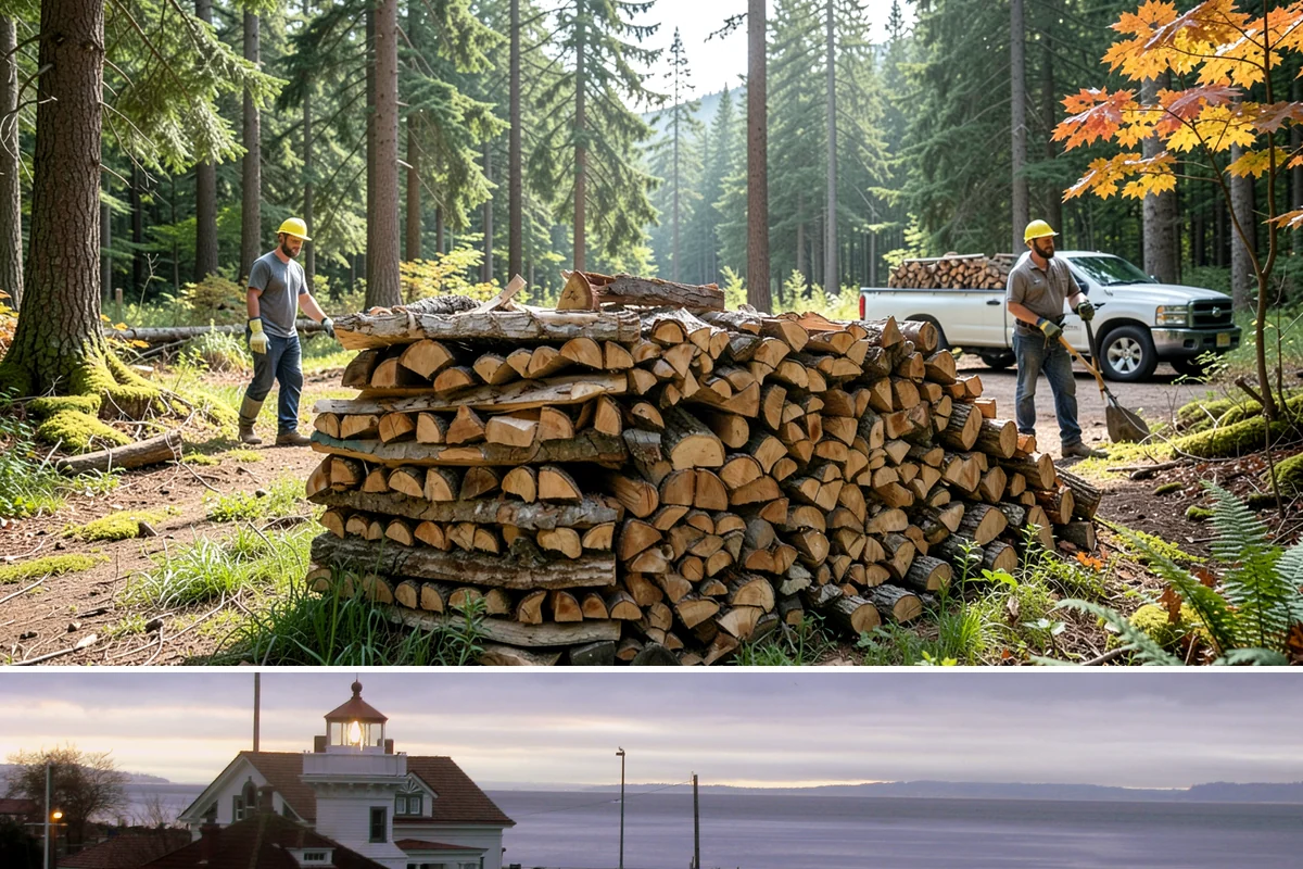 Firewood Management Services in Mukilteo, Snohomish County, WA - Set up ahead of fall so your full-service supply is managed before the winter heating season.