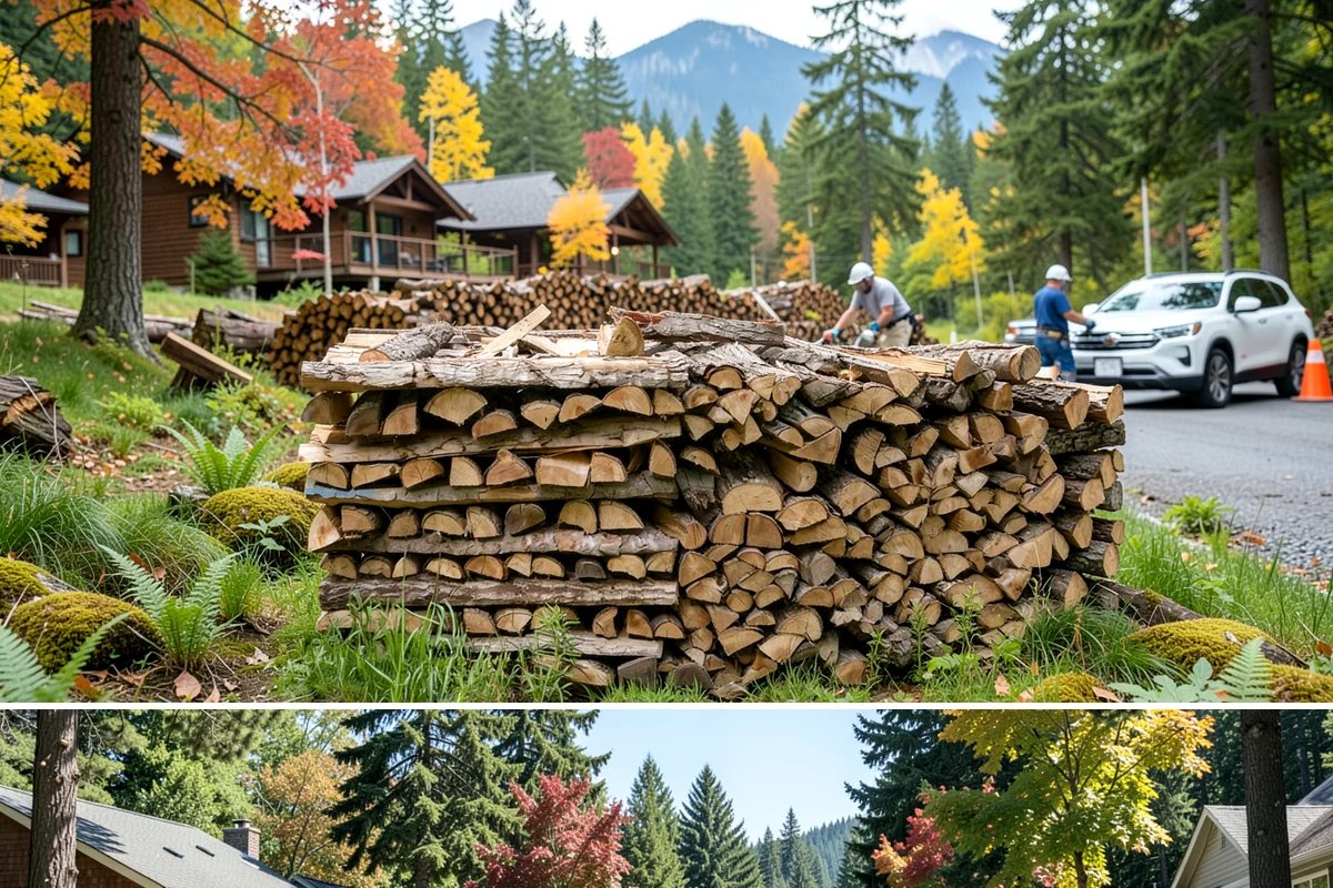 Firewood Management Services in Orting, Pierce County, WA - Set up ahead of fall so your full-service supply is managed before the winter heating season.