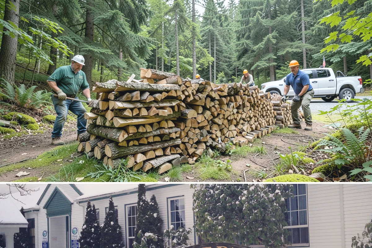 Firewood Management Services in Pacific, King County, WA - Set up ahead of fall so your full-service supply is managed before the winter heating season.