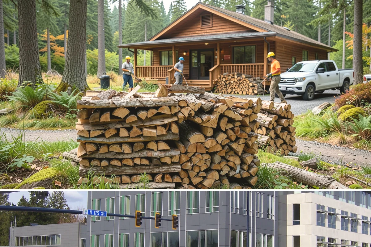 Firewood Management Services in Shoreline, King County, WA - Set up ahead of fall so your full-service supply is managed before the winter heating season.