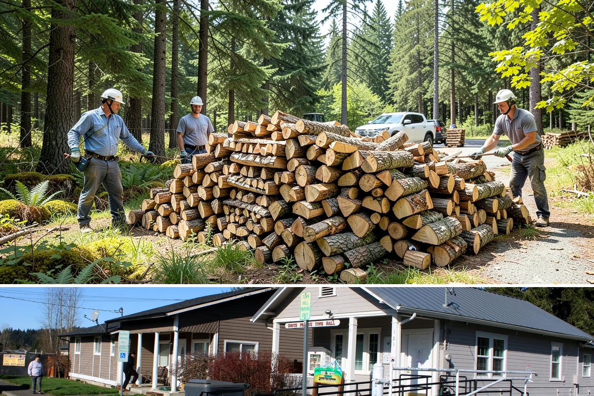 Firewood Management Services in South Prairie, Pierce County, WA - Set up ahead of fall so your full-service supply is managed before the winter heating season.