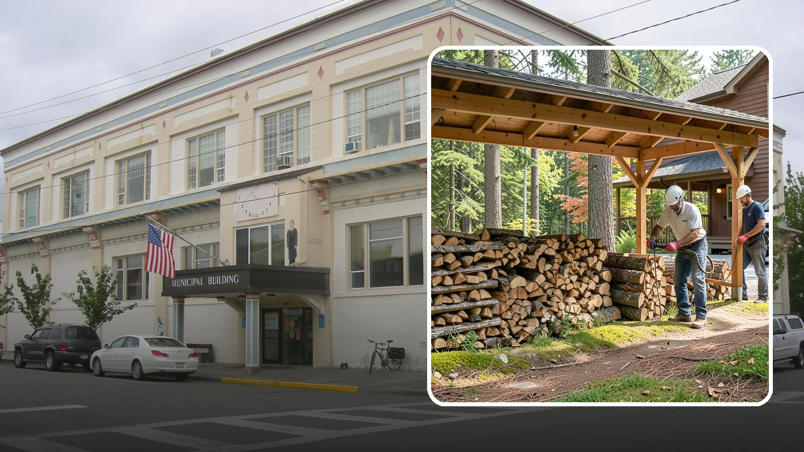 Firewood Organization in Anacortes, Skagit County, WA - We reorganize a disorganized woodpile into tidy, well-ventilated stacks that dry faster and are easy to draw from.