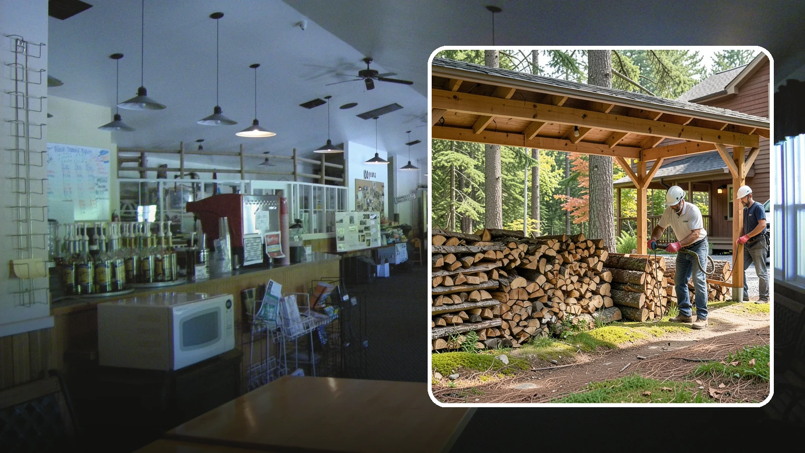 Firewood Organization in Black Diamond, King County, WA - We reorganize a disorganized woodpile into tidy, well-ventilated stacks that dry faster and are easy to draw from.
