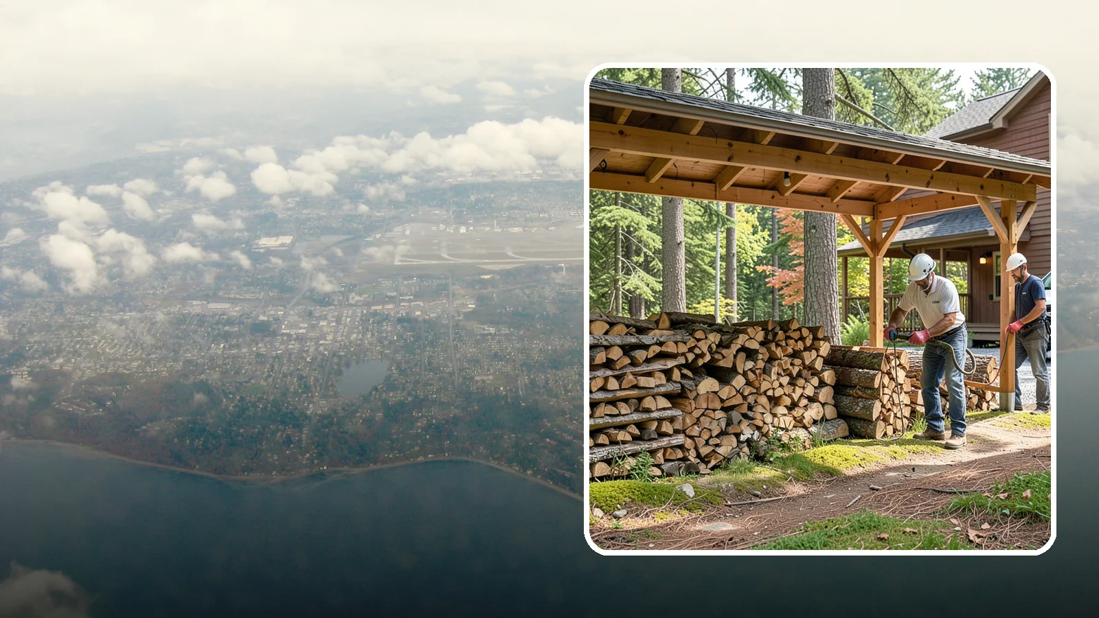 Firewood Organization in Burien, King County, WA - We reorganize a disorganized woodpile into tidy, well-ventilated stacks that dry faster and are easy to draw from.