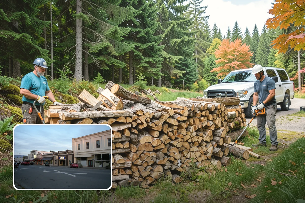 Firewood Organization in Burlington, Skagit County, WA - Turns a rotting heap into fast-drying stacks