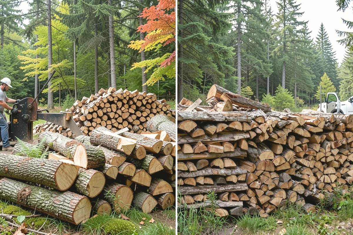 Firewood Organization in Burlington, Skagit County, WA - Assess the existing pile and clear the area