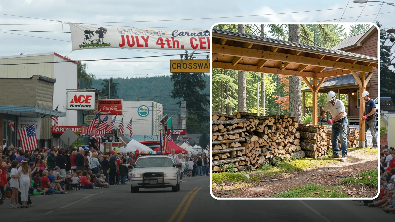 Firewood Organization in Carnation, King County, WA - We reorganize a disorganized woodpile into tidy, well-ventilated stacks that dry faster and are easy to draw from.