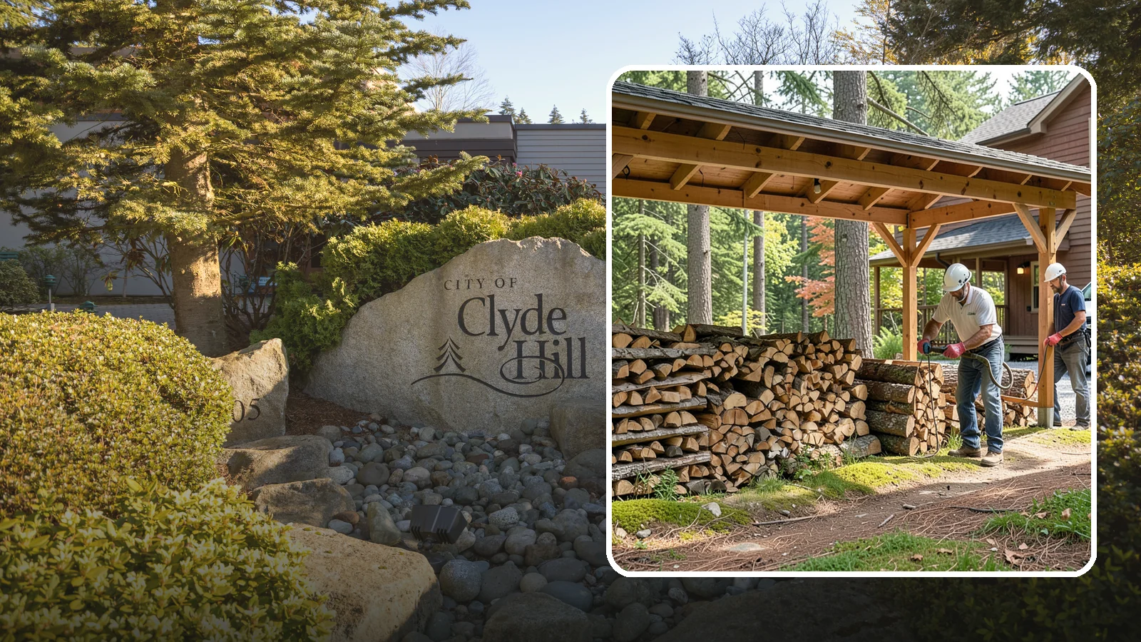 Firewood Organization in Clyde Hill, King County, WA - We reorganize a disorganized woodpile into tidy, well-ventilated stacks that dry faster and are easy to draw from.