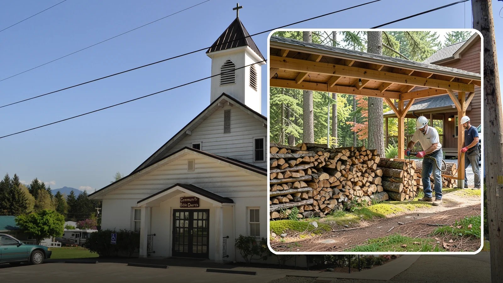 Firewood Organization in Concrete, Skagit County, WA - We reorganize a disorganized woodpile into tidy, well-ventilated stacks that dry faster and are easy to draw from.