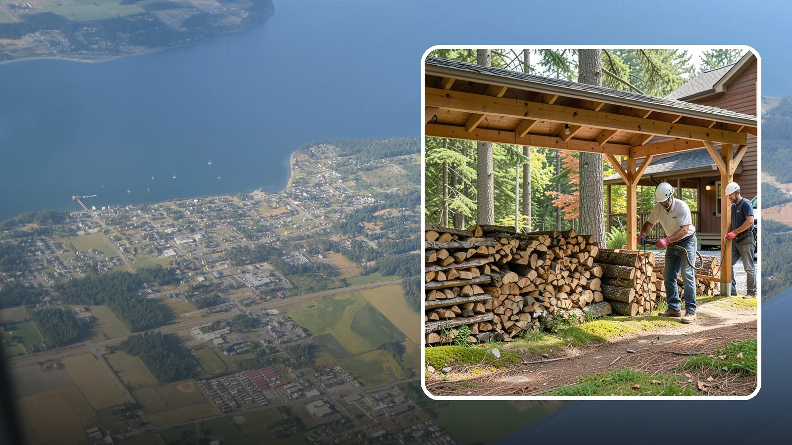 Firewood Organization in Coupeville, Island County, WA - We reorganize a disorganized woodpile into tidy, well-ventilated stacks that dry faster and are easy to draw from.