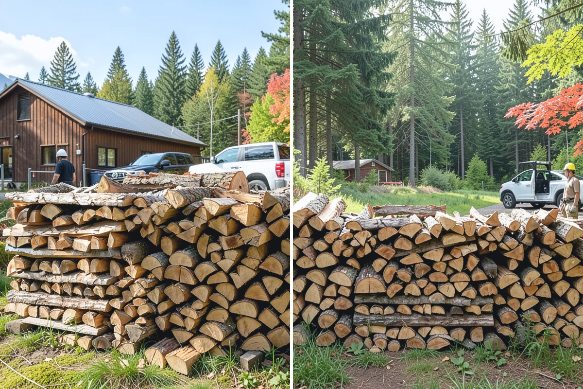 Firewood Organization in Coupeville, Island County, WA - Assess the existing pile and clear the area