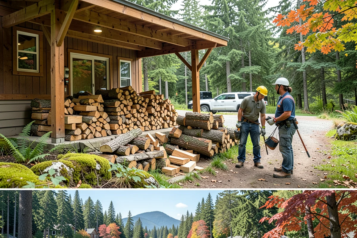 Firewood Organization in Covington, King County, WA - Organize your woodpile in spring or summer to give freshly sorted wood the dry months it needs.