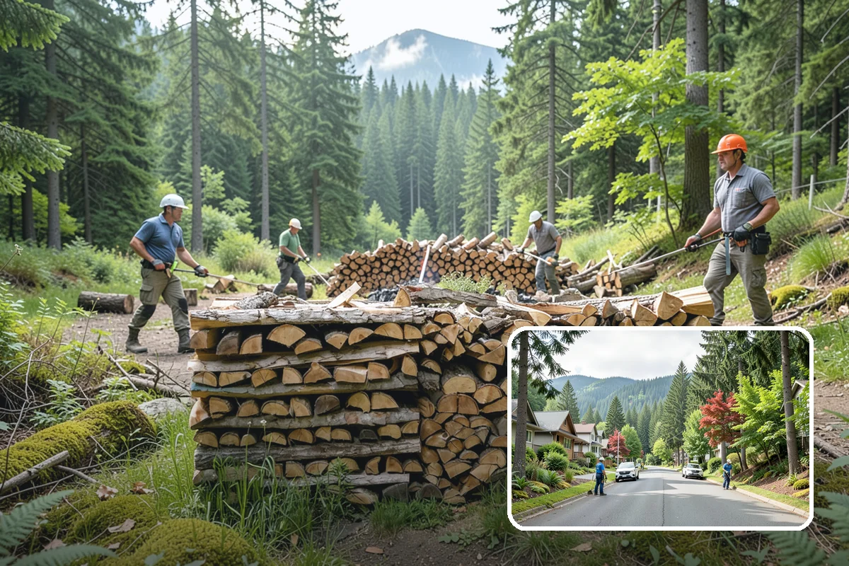 Firewood Organization in Darrington, Snohomish County, WA - Turns a rotting heap into fast-drying stacks