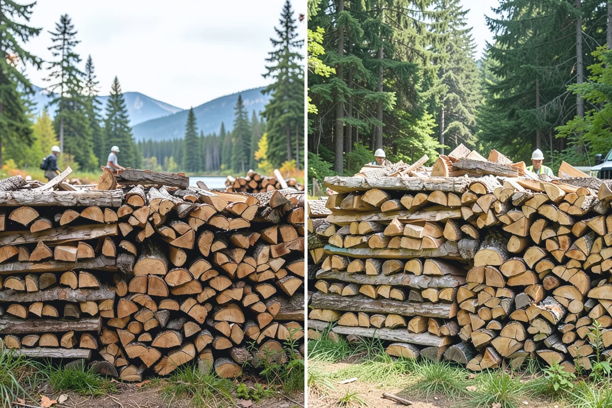 Firewood Organization in Darrington, Snohomish County, WA - Assess the existing pile and clear the area
