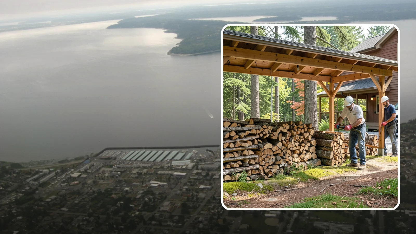 Firewood Organization in Des Moines, King County, WA - We reorganize a disorganized woodpile into tidy, well-ventilated stacks that dry faster and are easy to draw from.