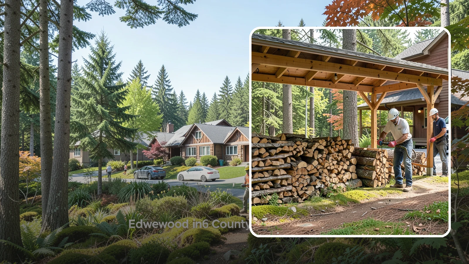 Firewood Organization in Edgewood, WA - We reorganize a disorganized woodpile into tidy, well-ventilated stacks that dry faster and are easy to draw from.