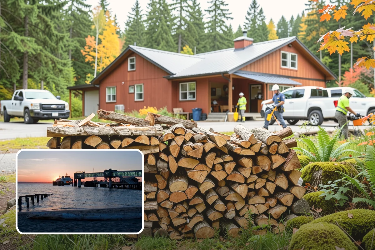 Firewood Organization in Edmonds, Snohomish County, WA - Turns a rotting heap into fast-drying stacks
