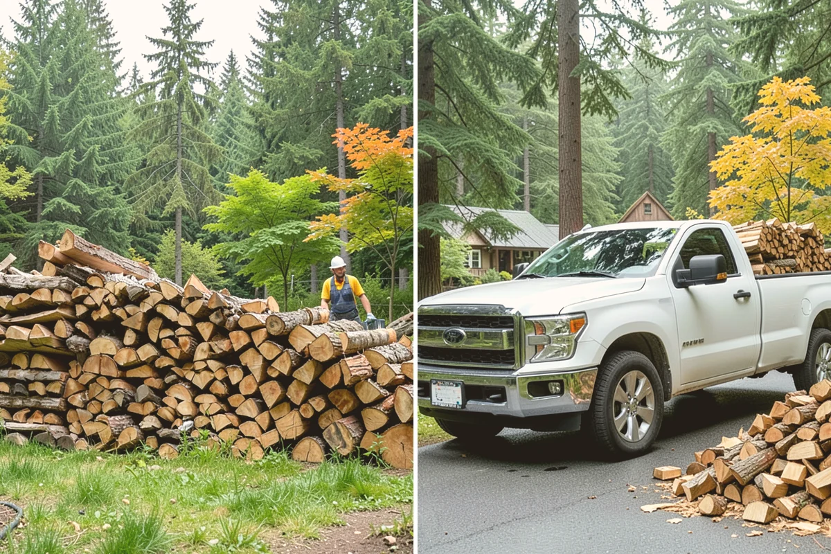 Firewood Organization in Edmonds, Snohomish County, WA - Assess the existing pile and clear the area