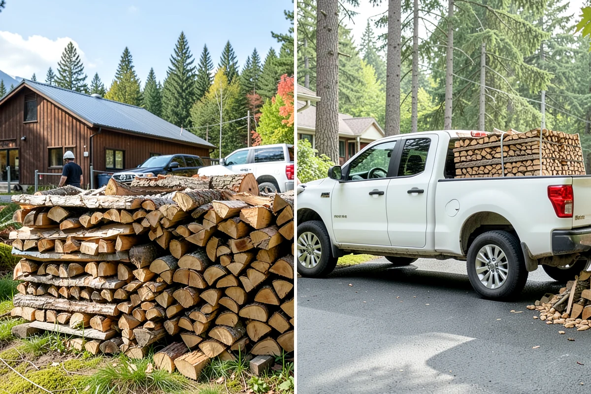Firewood Organization in Everett, Snohomish County, WA - Assess the existing pile and clear the area