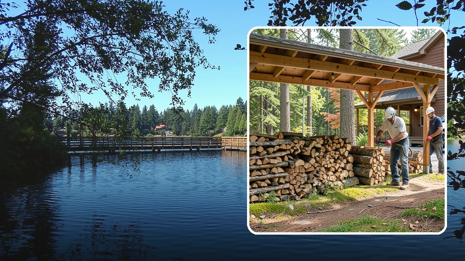 Firewood Organization in Federal Way, King County, WA - We reorganize a disorganized woodpile into tidy, well-ventilated stacks that dry faster and are easy to draw from.