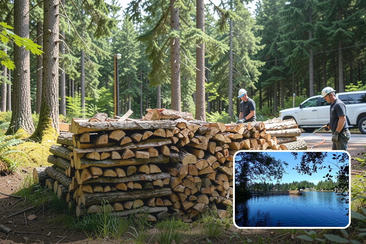 Firewood Organization in Federal Way, King County, WA - Turns a rotting heap into fast-drying stacks