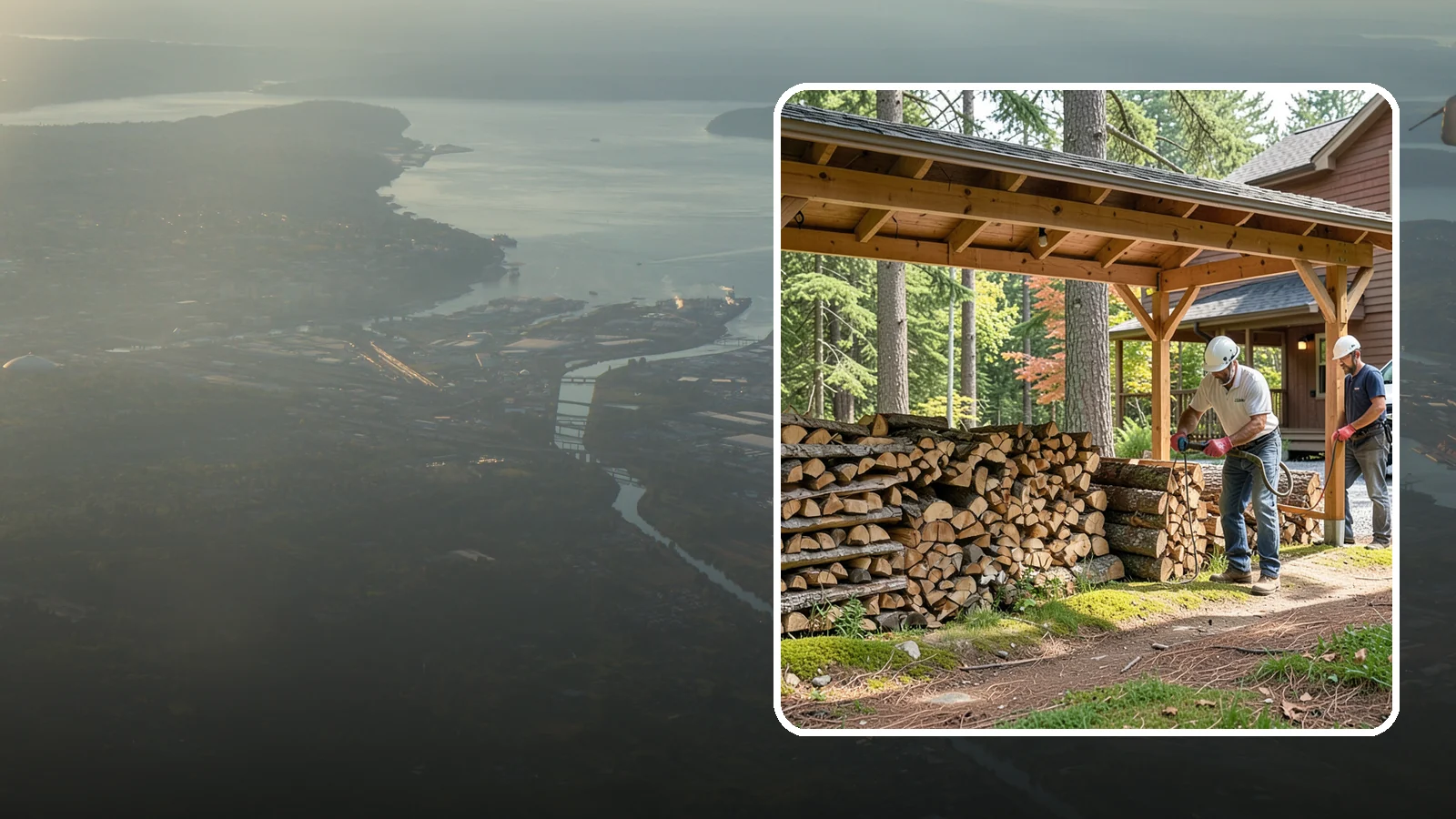 Firewood Organization in Fife, Pierce County, WA - We reorganize a disorganized woodpile into tidy, well-ventilated stacks that dry faster and are easy to draw from.