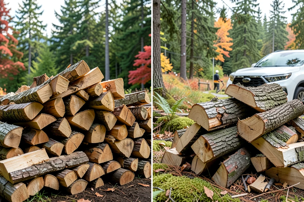 Firewood Organization in Gig Harbor, Pierce County, WA - Assess the existing pile and clear the area