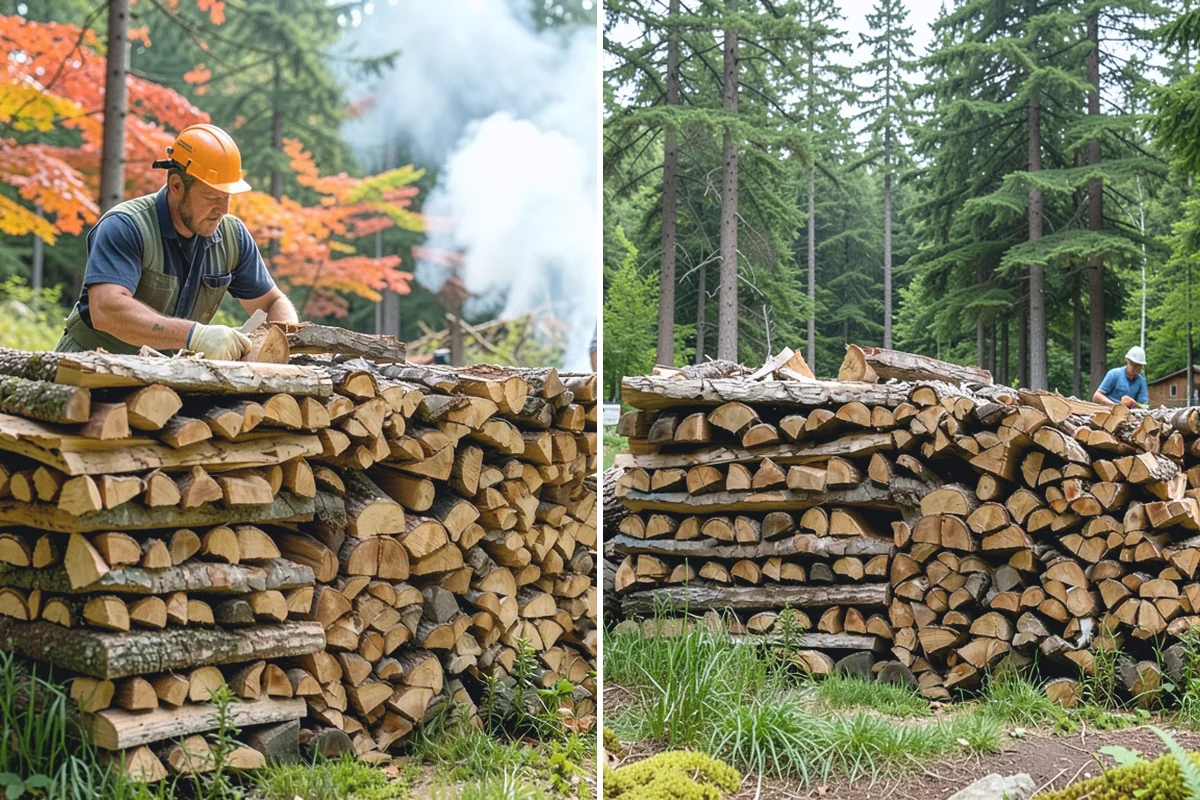 Firewood Organization in Gold Bar, Snohomish County, WA - Assess the existing pile and clear the area