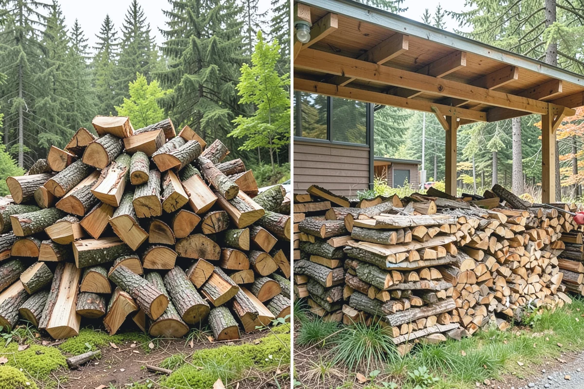 Firewood Organization in Granite Falls, Snohomish County, WA - Assess the existing pile and clear the area