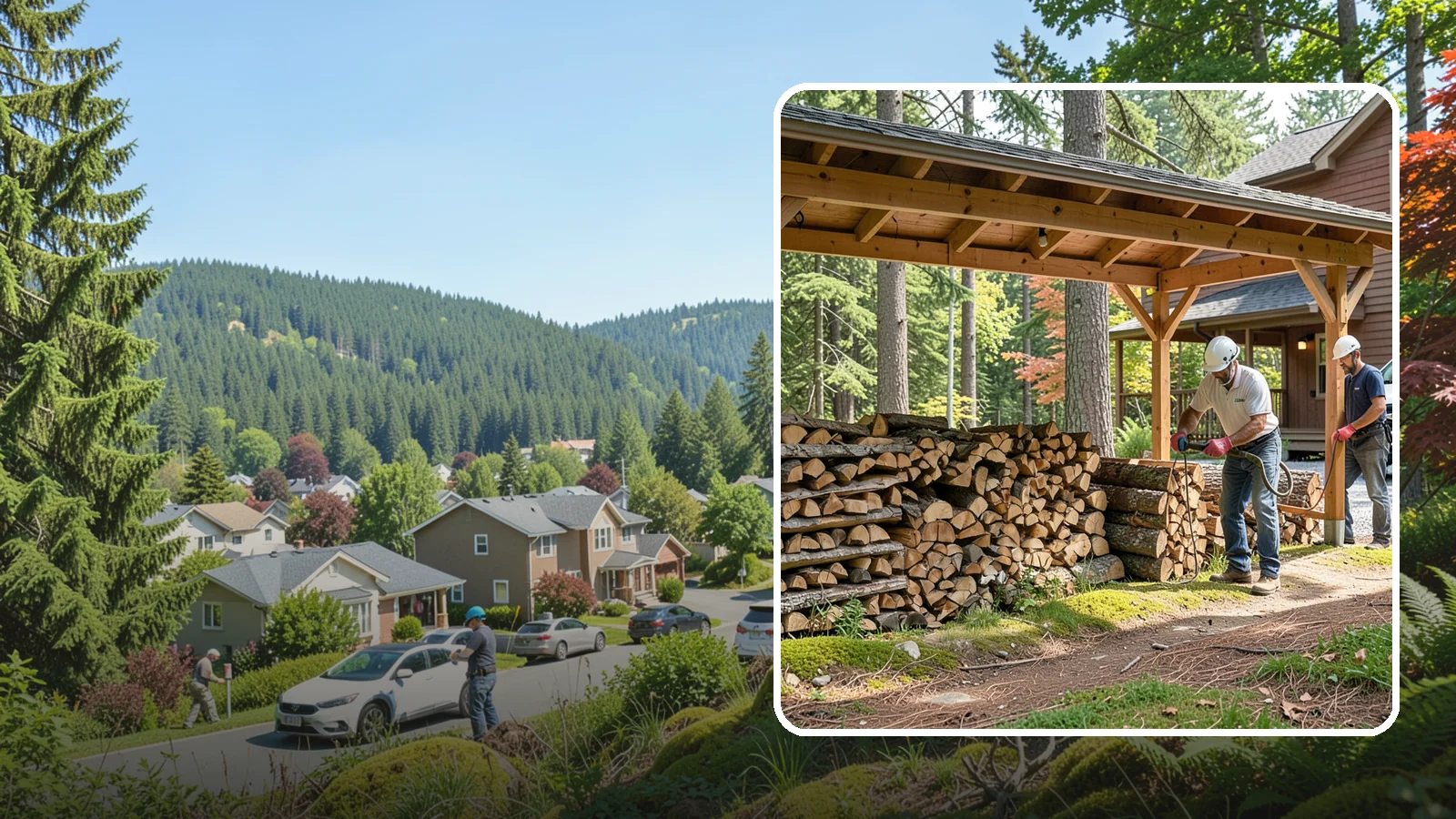 Firewood Organization in Index, Snohomish County, WA - We reorganize a disorganized woodpile into tidy, well-ventilated stacks that dry faster and are easy to draw from.