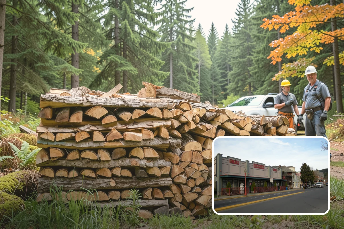 Firewood Organization in Issaquah, King County, WA - Turns a rotting heap into fast-drying stacks