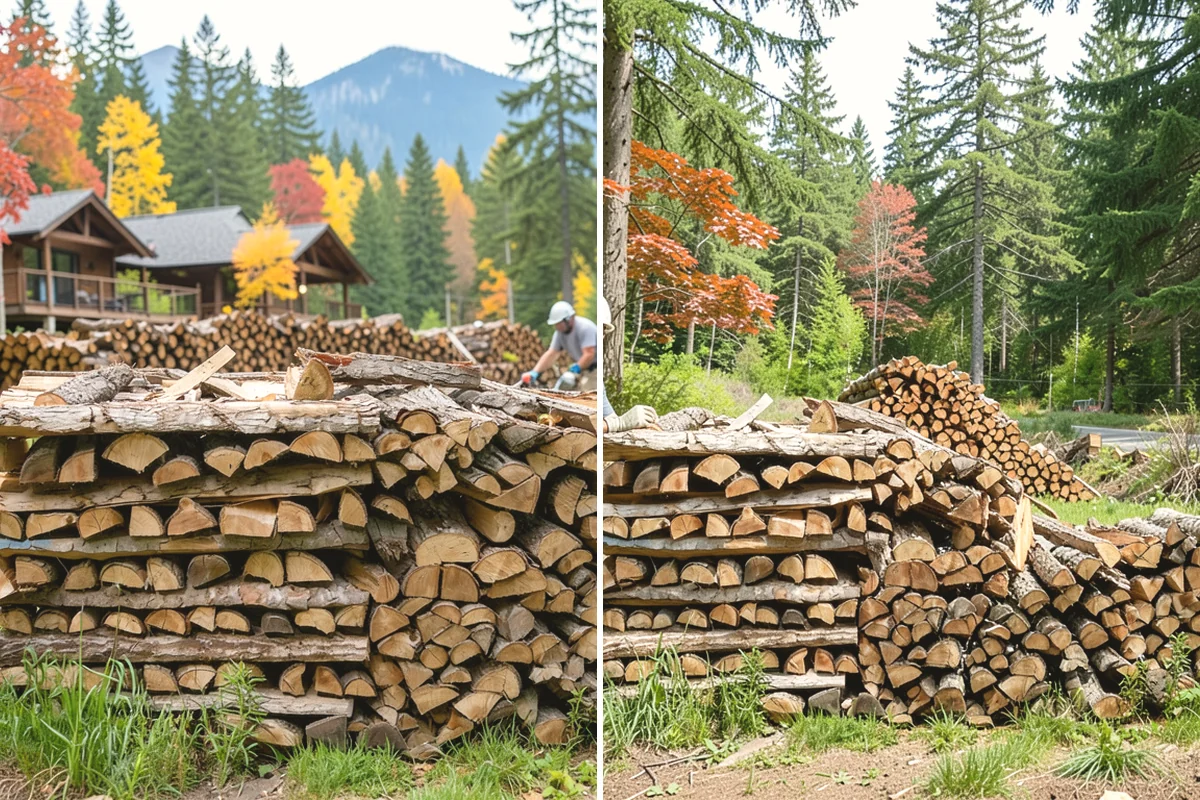 Firewood Organization in Issaquah, King County, WA - Assess the existing pile and clear the area