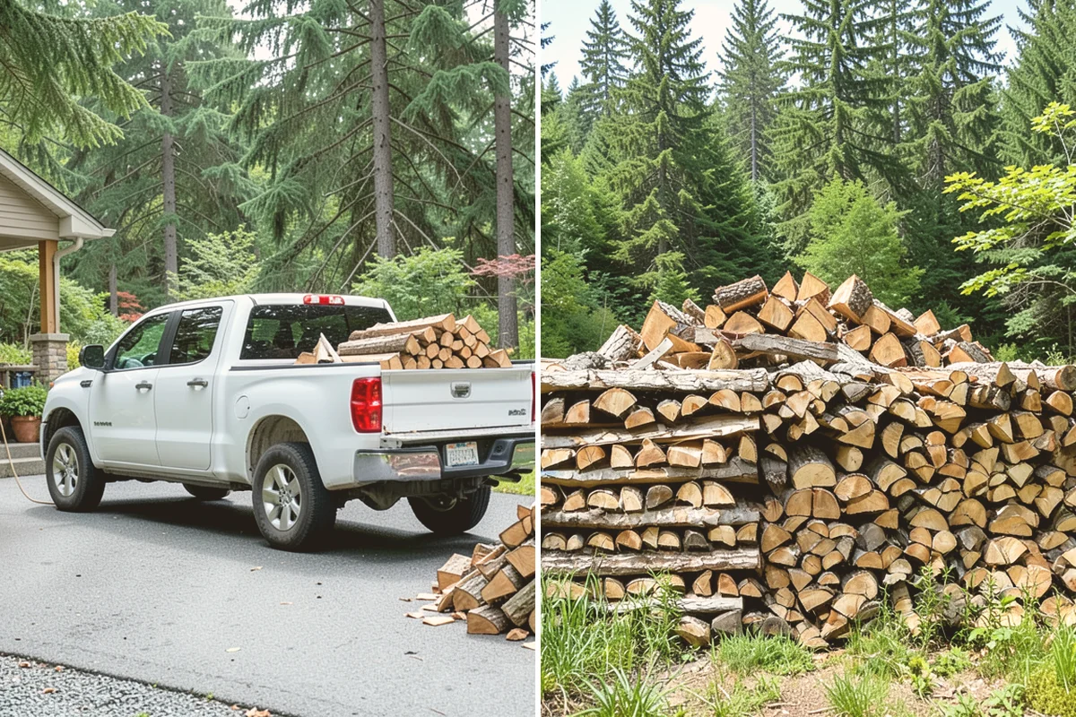 Firewood Organization in Kent, King County, WA - Assess the existing pile and clear the area