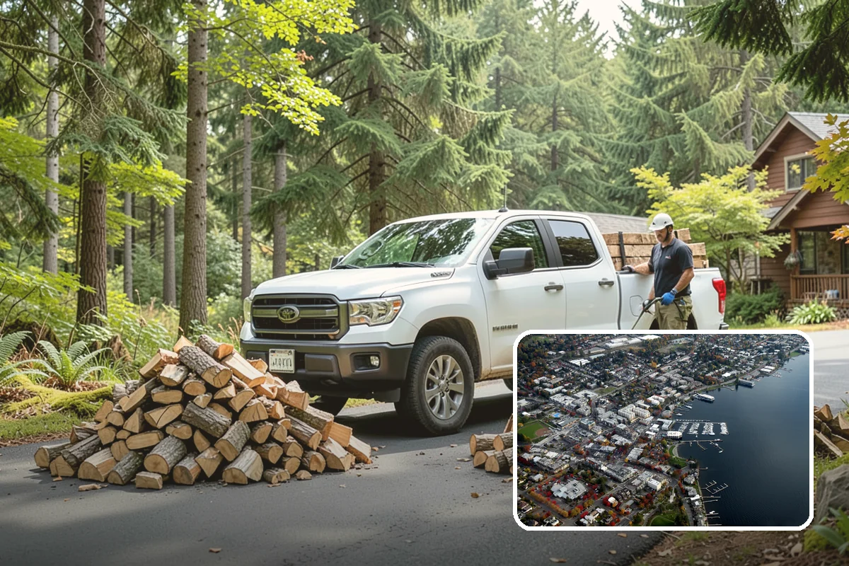 Firewood Organization in Kirkland, King County, WA - Turns a rotting heap into fast-drying stacks