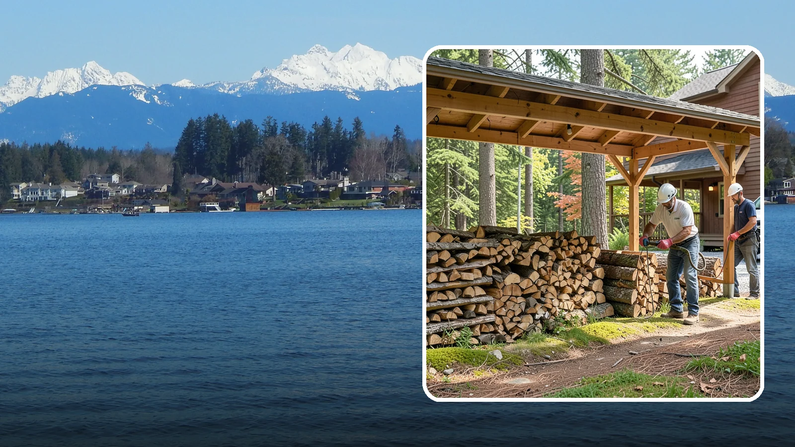 Firewood Organization in Lake Stevens, Snohomish County, WA - We reorganize a disorganized woodpile into tidy, well-ventilated stacks that dry faster and are easy to draw from.
