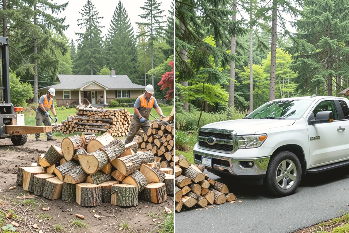 Firewood Organization in Lake Stevens, Snohomish County, WA - Assess the existing pile and clear the area