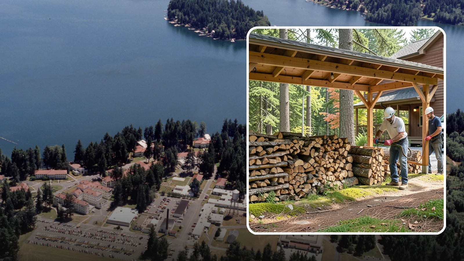 Firewood Organization in Lakewood, Pierce County, WA - We reorganize a disorganized woodpile into tidy, well-ventilated stacks that dry faster and are easy to draw from.