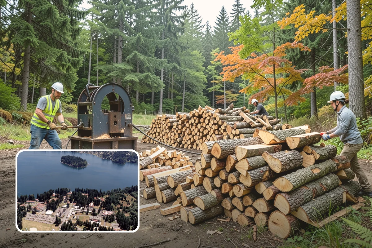 Firewood Organization in Lakewood, Pierce County, WA - Turns a rotting heap into fast-drying stacks