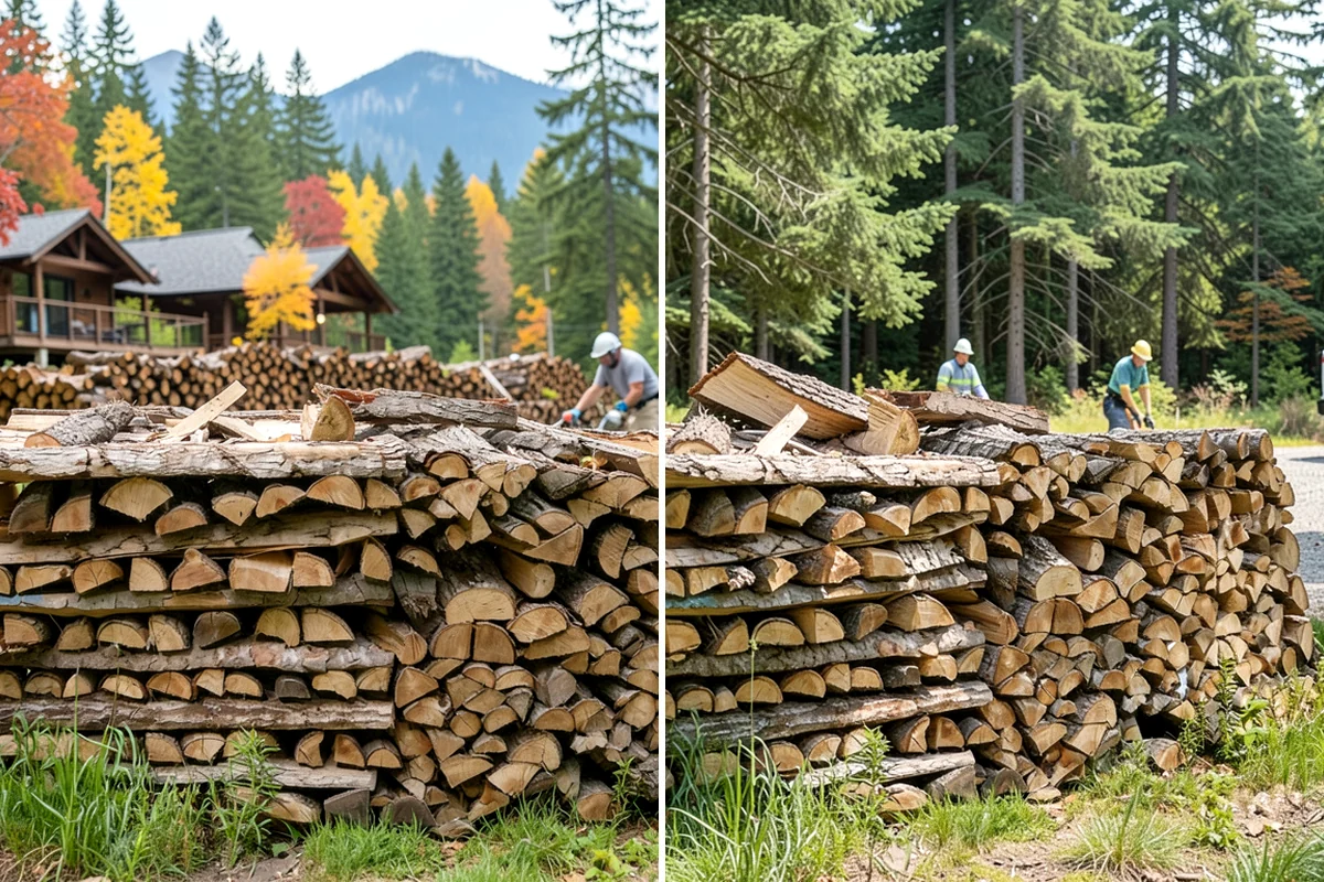 Firewood Organization in Lakewood, Pierce County, WA - Assess the existing pile and clear the area