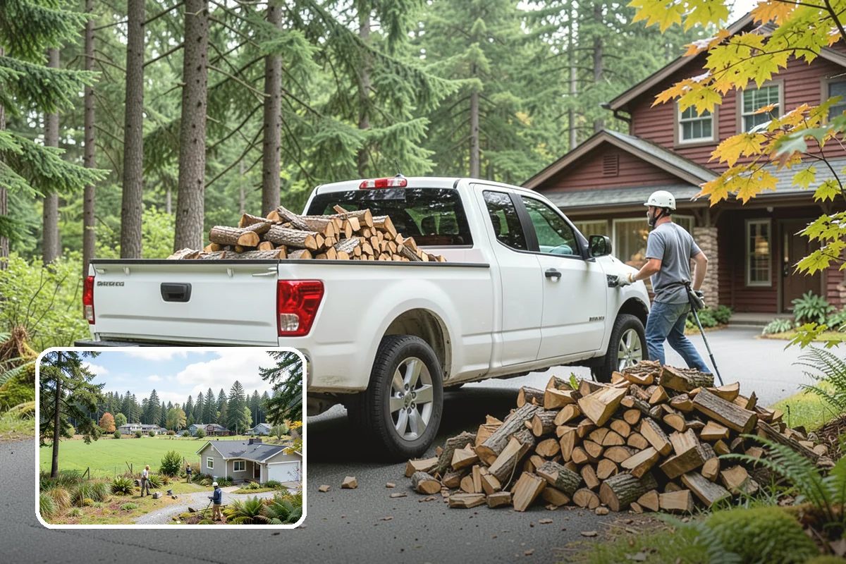 Firewood Organization in Lyman, WA - Turns a rotting heap into fast-drying stacks