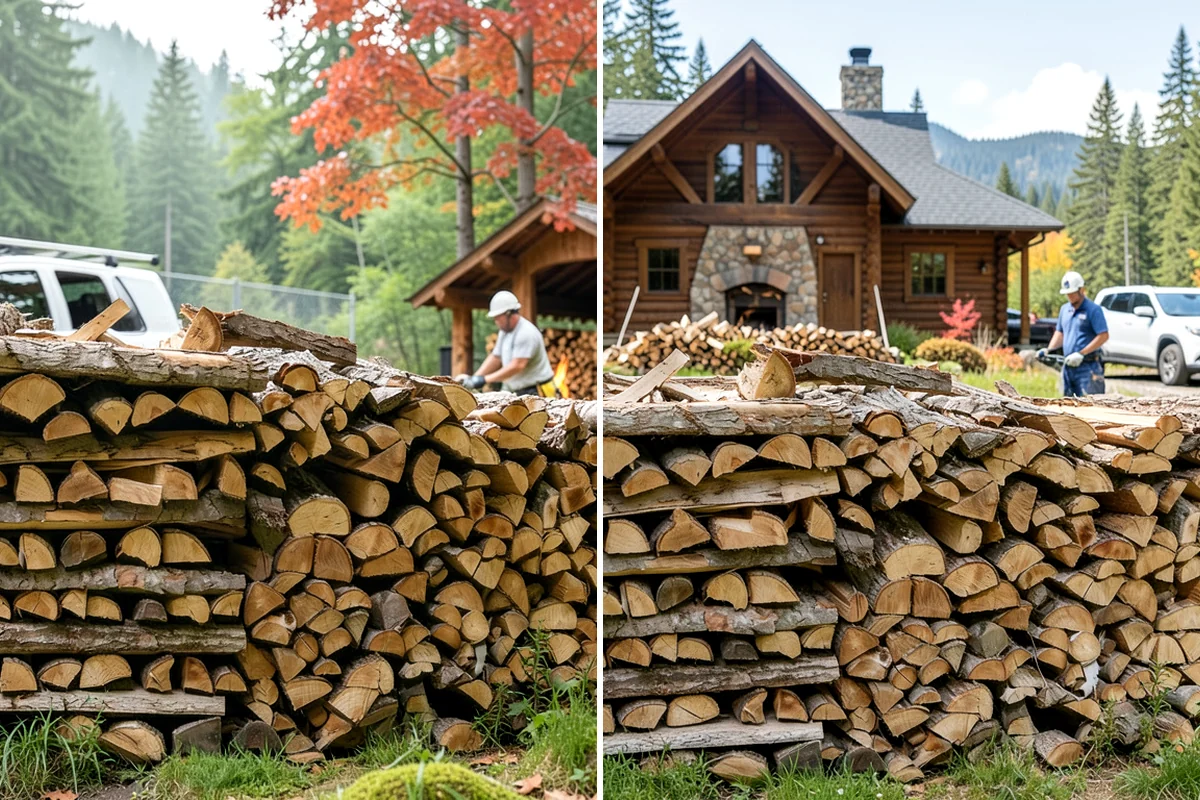Firewood Organization in Lyman, WA - Assess the existing pile and clear the area