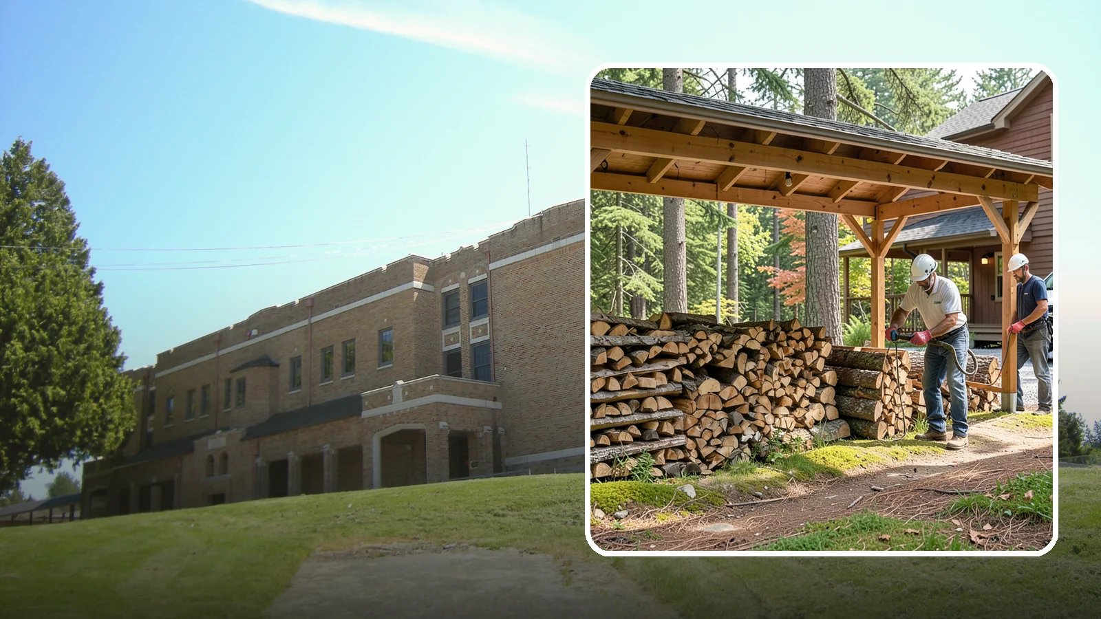 Firewood Organization in Maple Valley, King County, WA - We reorganize a disorganized woodpile into tidy, well-ventilated stacks that dry faster and are easy to draw from.