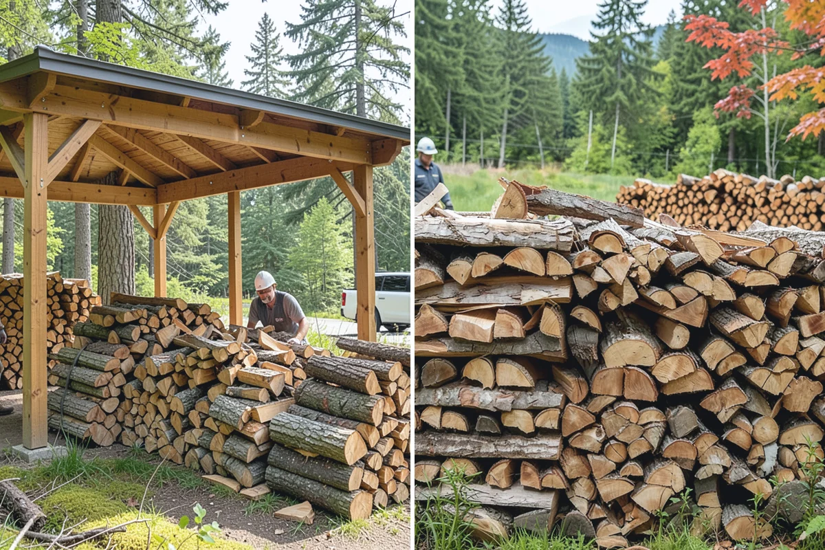 Firewood Organization in Marysville, Snohomish County, WA - Assess the existing pile and clear the area