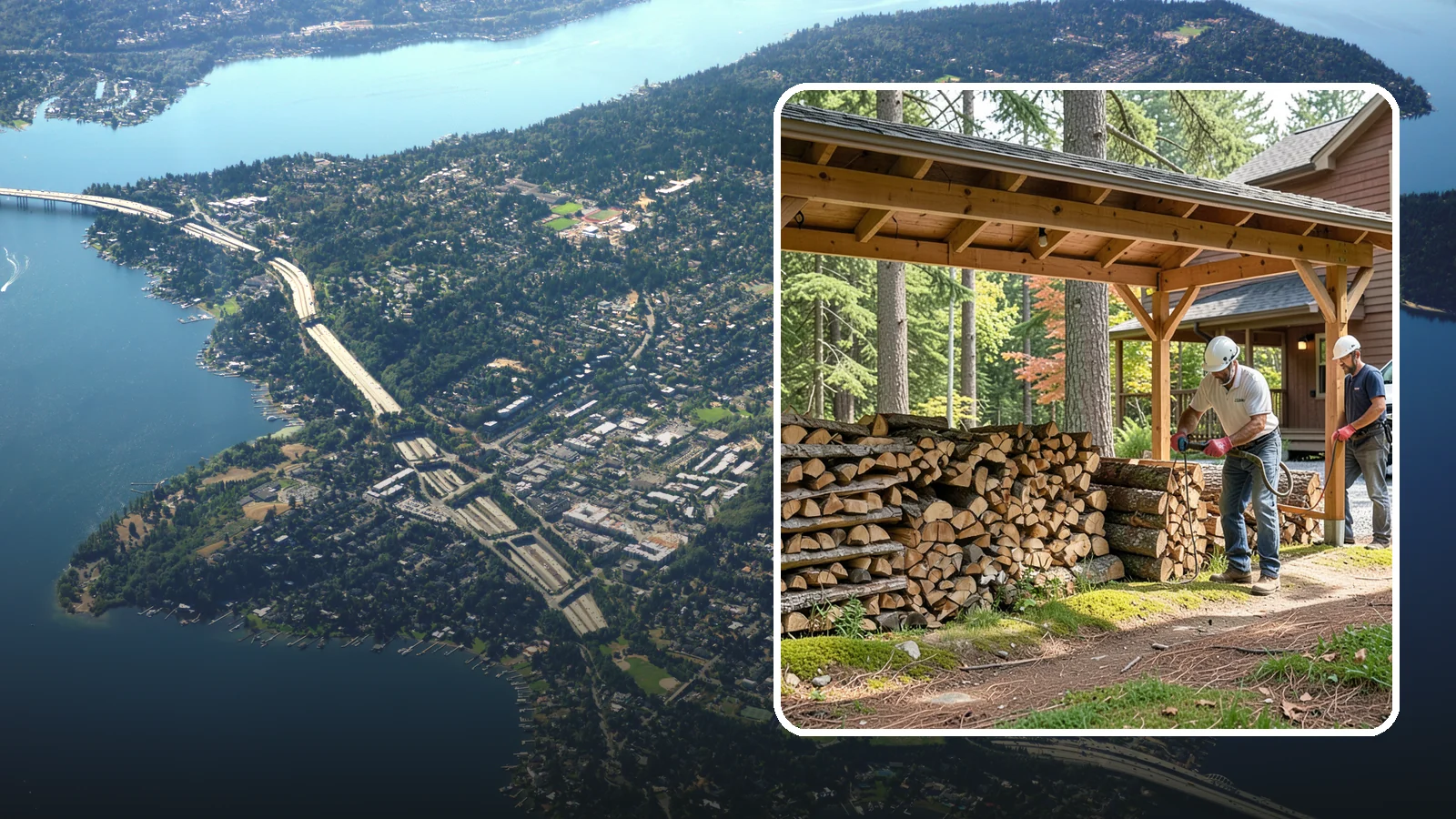 Firewood Organization in Mercer Island, King County, WA - We reorganize a disorganized woodpile into tidy, well-ventilated stacks that dry faster and are easy to draw from.