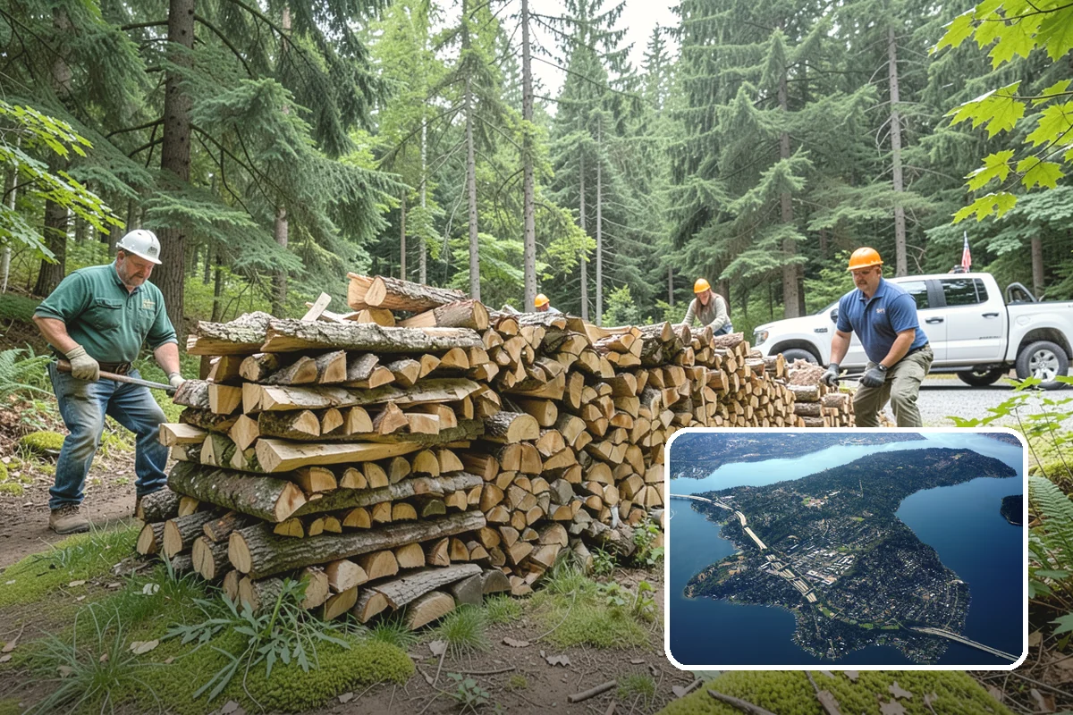 Firewood Organization in Mercer Island, King County, WA - Turns a rotting heap into fast-drying stacks