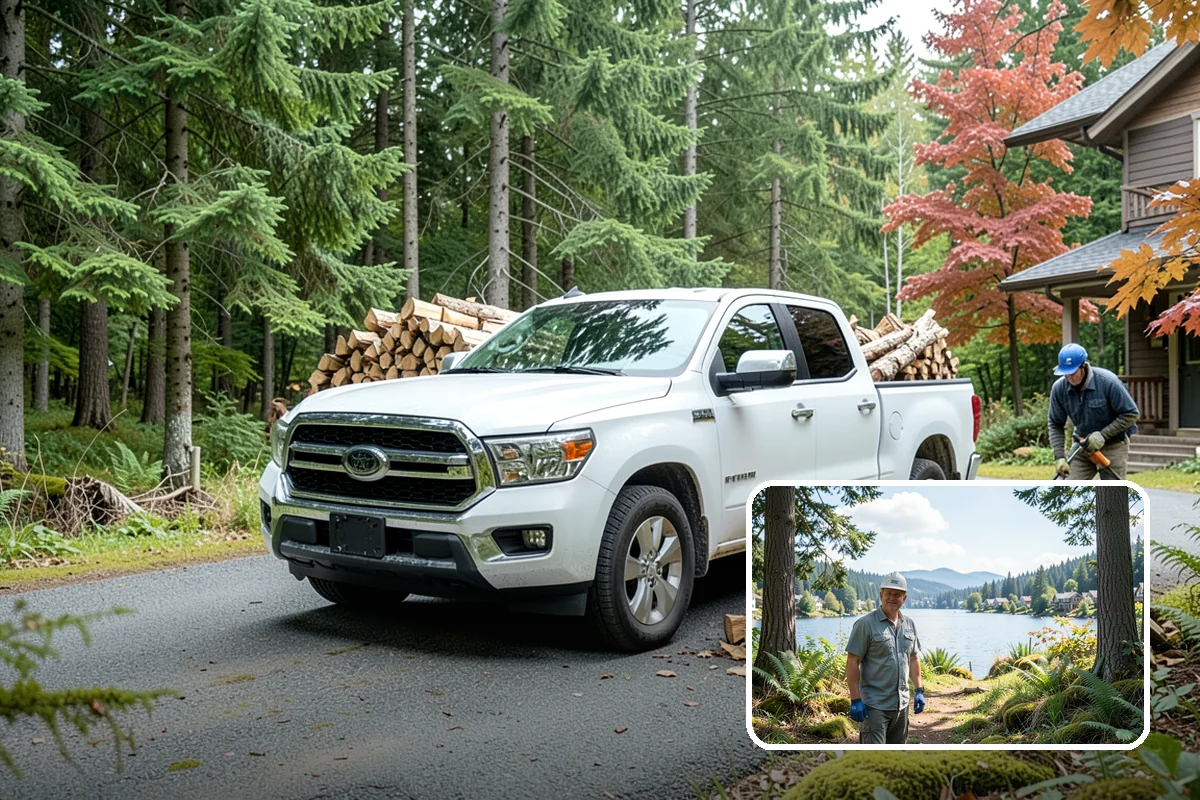 Firewood Organization in Milton, King County, WA - Turns a rotting heap into fast-drying stacks