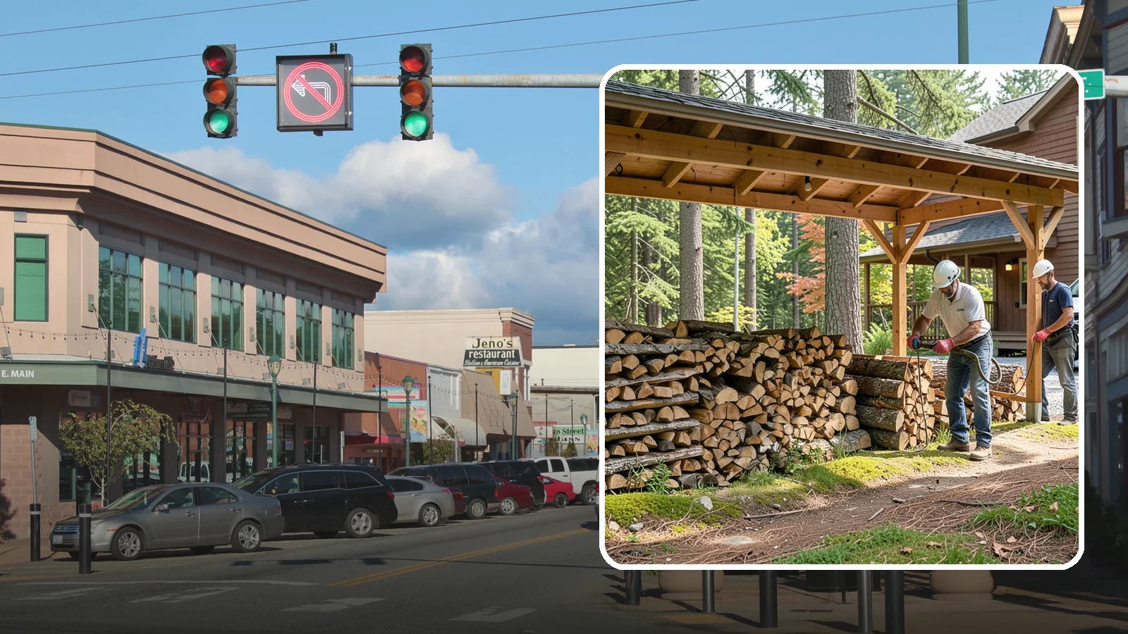 Firewood Organization in Monroe, Snohomish County, WA - We reorganize a disorganized woodpile into tidy, well-ventilated stacks that dry faster and are easy to draw from.